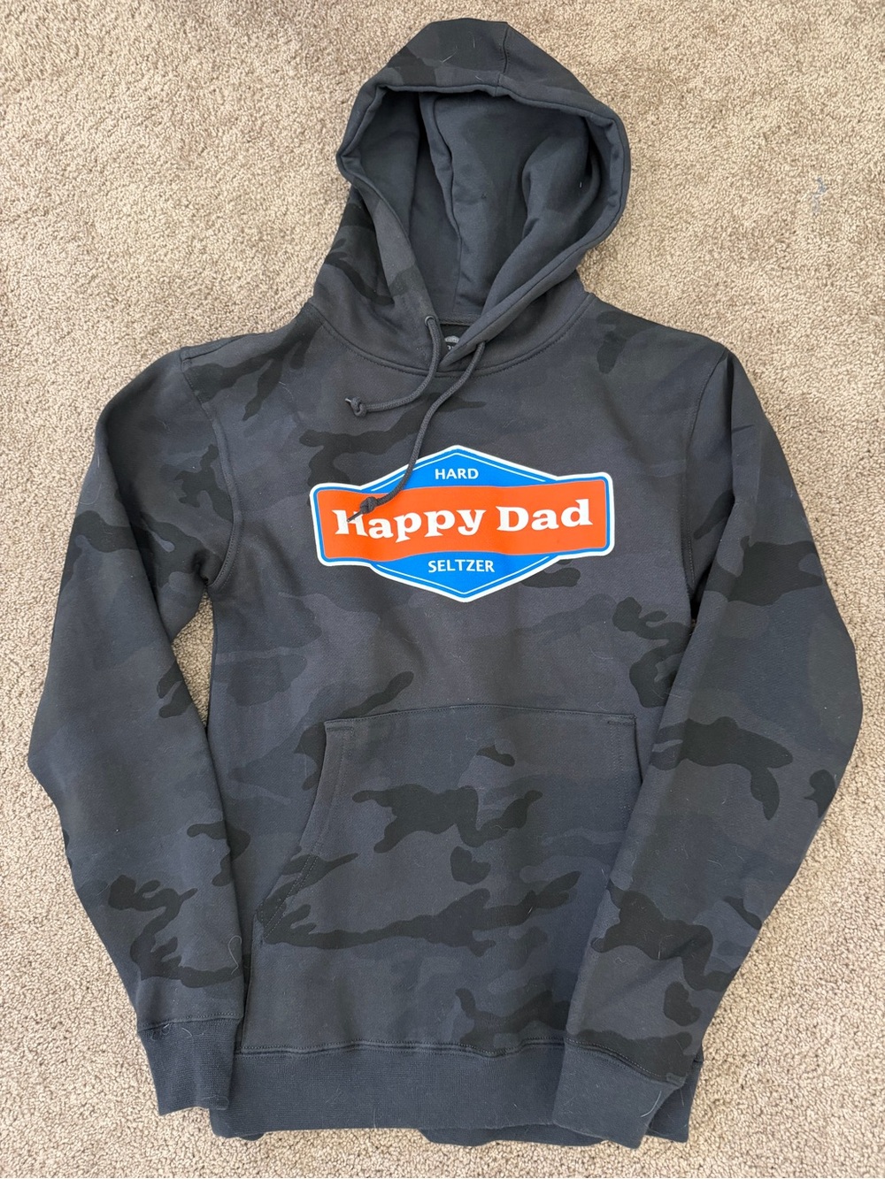 Happy Dad Black Camo Pull Over Hoodie - Men's Pullover